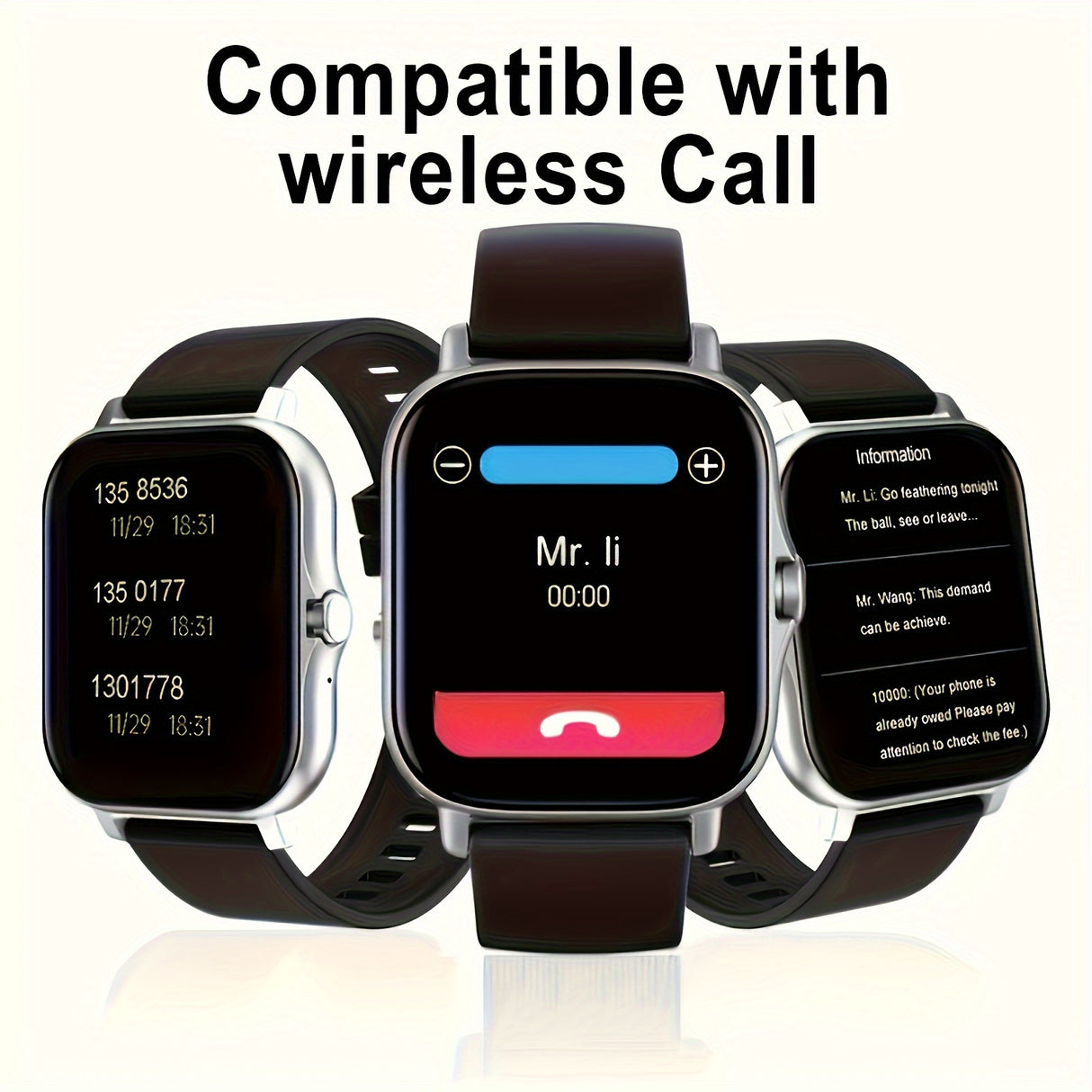 Borderless Smart Watch with Wireless Calls  Sport Modes Provain Shop