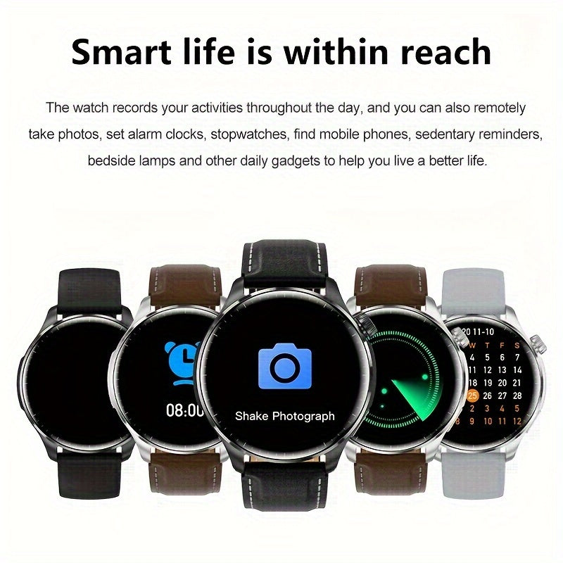 Mens 360 HD GPS Smartwatch with AI Voice  NFC Provain Shop