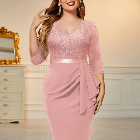 Vintage Plus Size Floral Lace Dress  Perfect for Parties Provain Shop