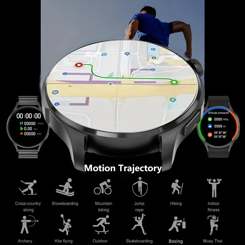Mens 360 HD GPS Smartwatch with AI Voice  NFC Provain Shop