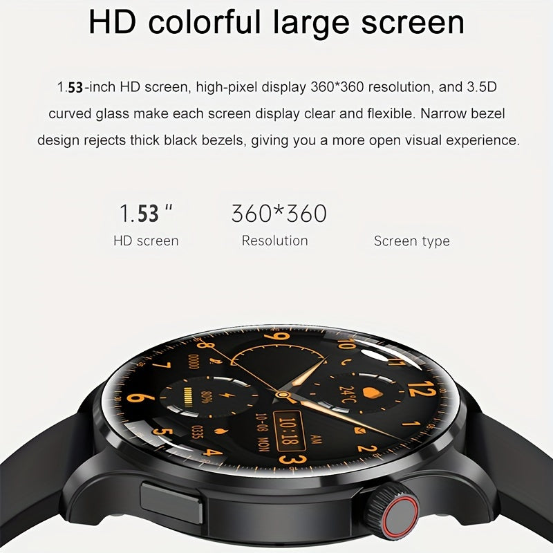 Mens 360 HD GPS Smartwatch with AI Voice  NFC Provain Shop