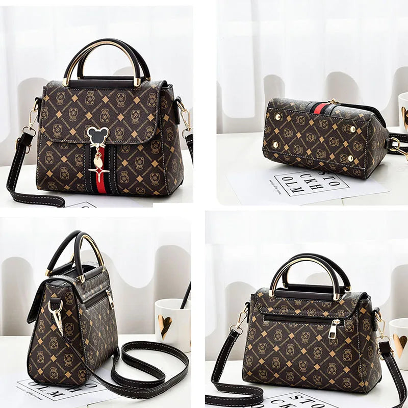 Luxury Leather Monogram Shoulder Tote Bag for Women Provain Shop