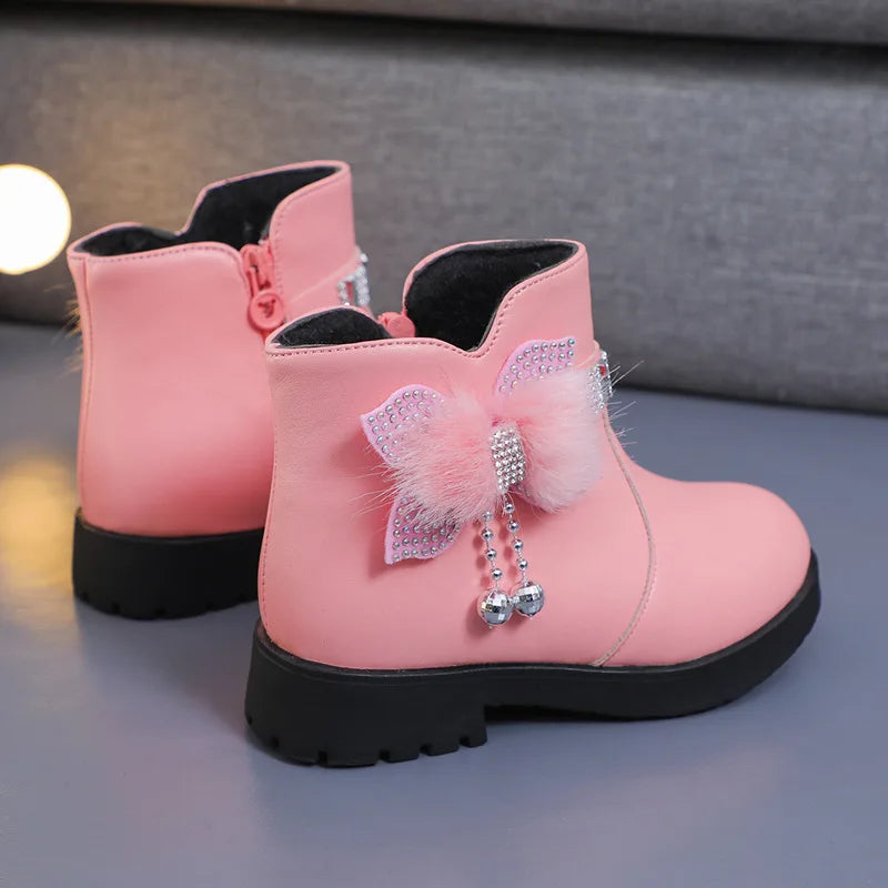 Sparkly Butterfly Knot Princess Boots for Girls Provain Shop