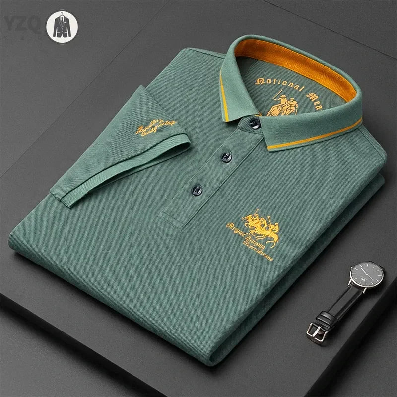 Mens Embroidered Summer Polo Casual Comfort Provain Shop
