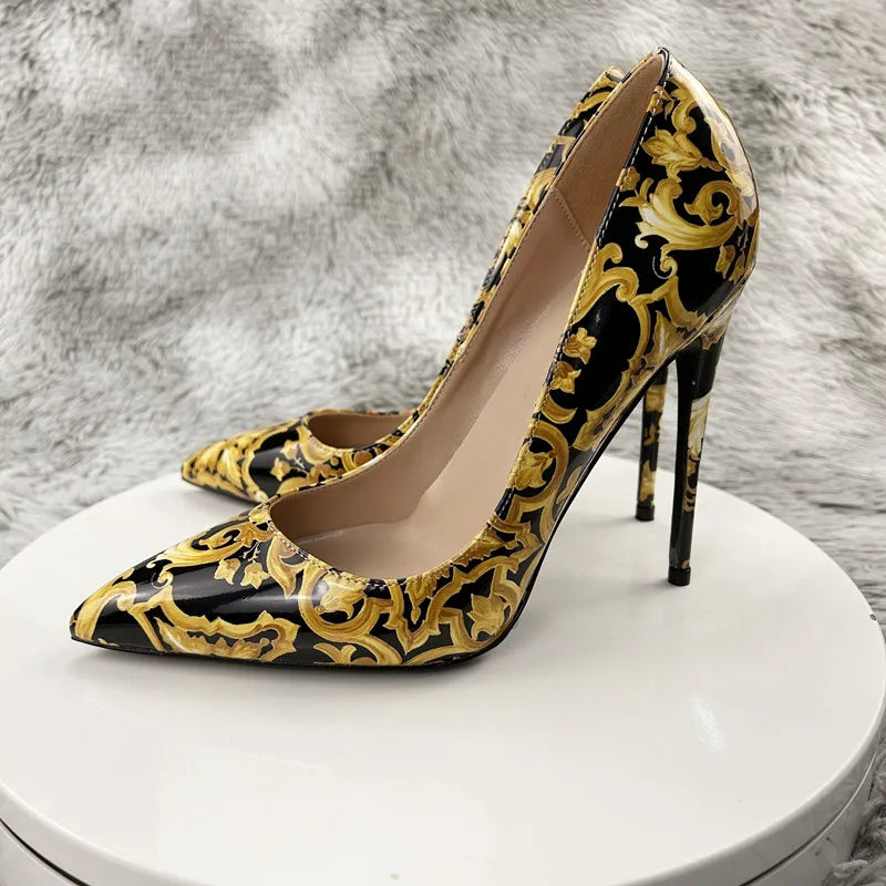 Sexy Graffiti Stiletto Heels for Party Wedding Provain Shop