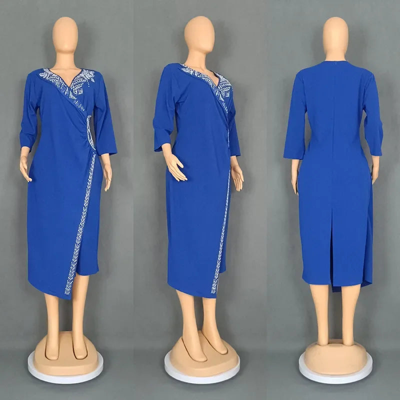 African Dashiki Summer Maxi Dress for Evening Parties Provain Shop