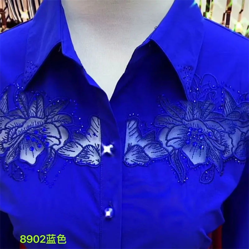 Luxury Hot Stamped Mom Blouse 2025 SpringAutumn Style Provain Shop