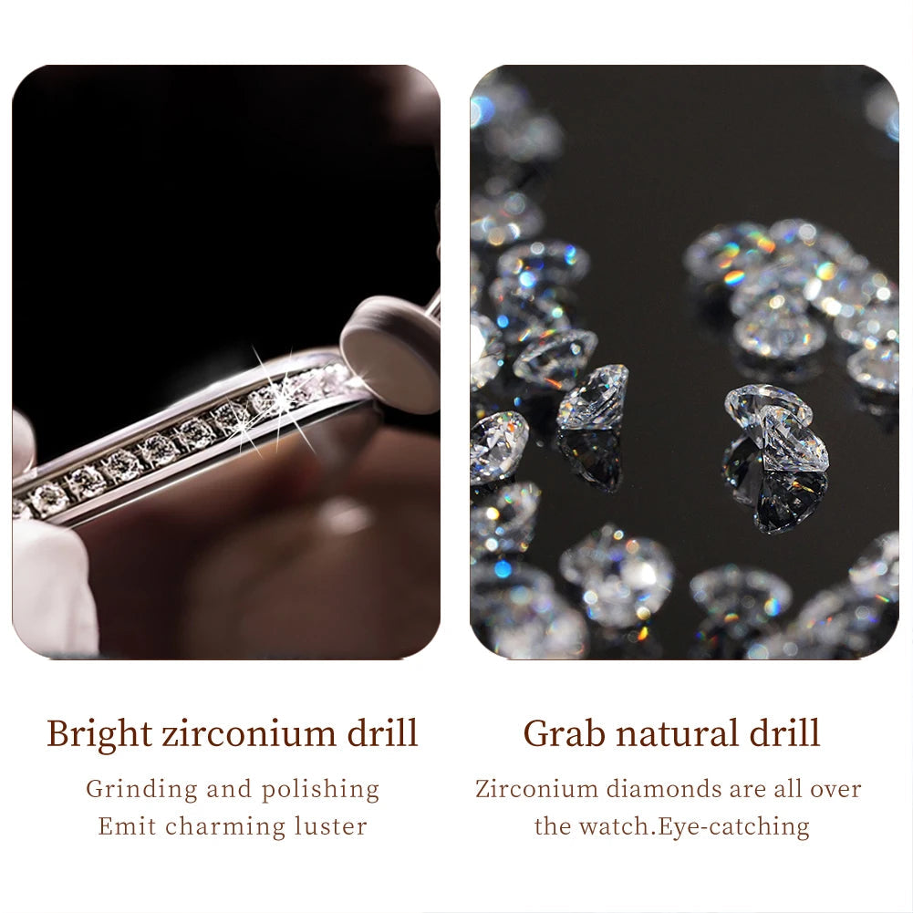 OLEVS Diamond Ladies Luxury Waterproof Stainless Steel Dress Watch Provain Shop