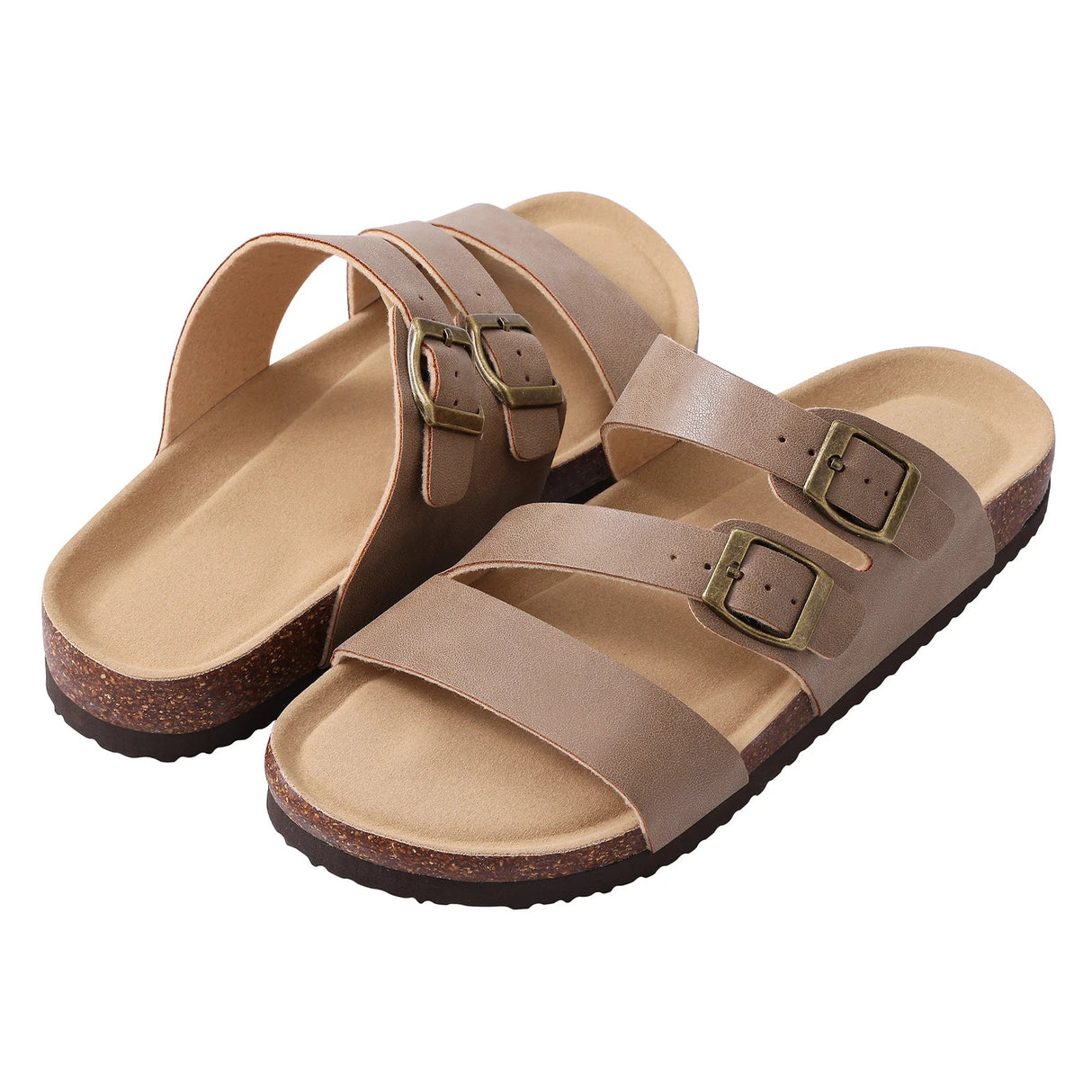 Litfun Womens Leather Cork Arch Support Beach Slides Provain Shop