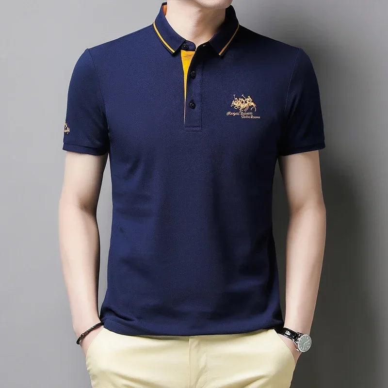 Mens Embroidered Summer Polo Casual Comfort Provain Shop