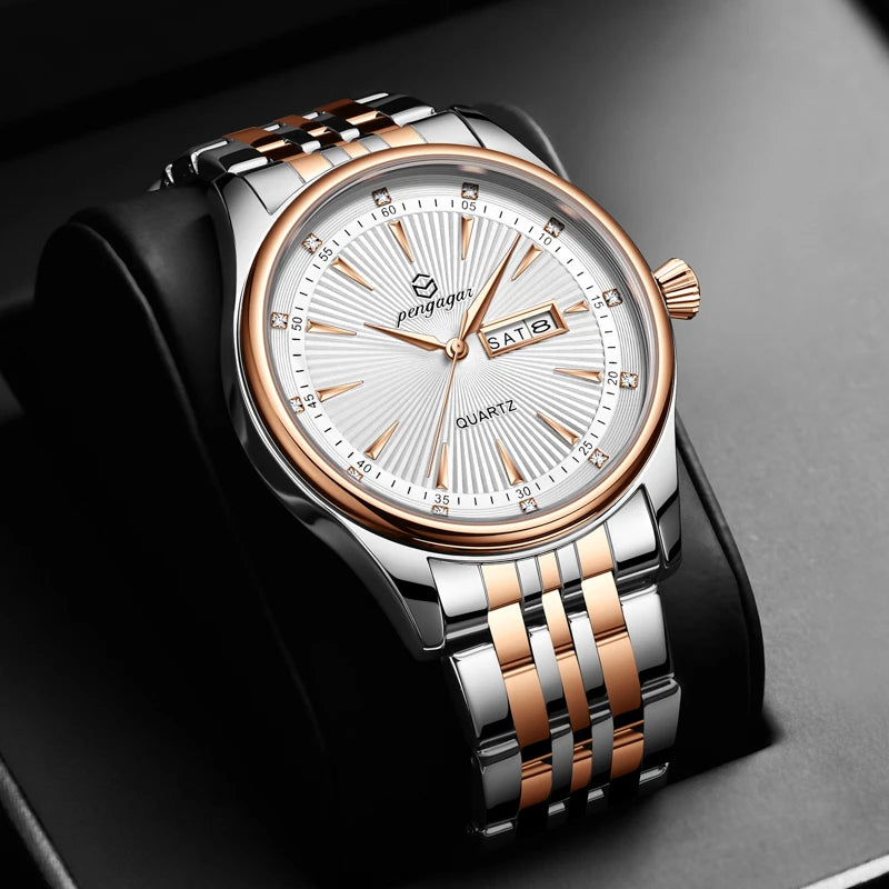 PENGAGAR Luxury Waterproof Stainless Steel Chronograph Mens Watch Provain Shop