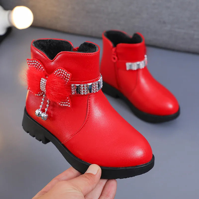 Sparkly Butterfly Knot Princess Boots for Girls Provain Shop