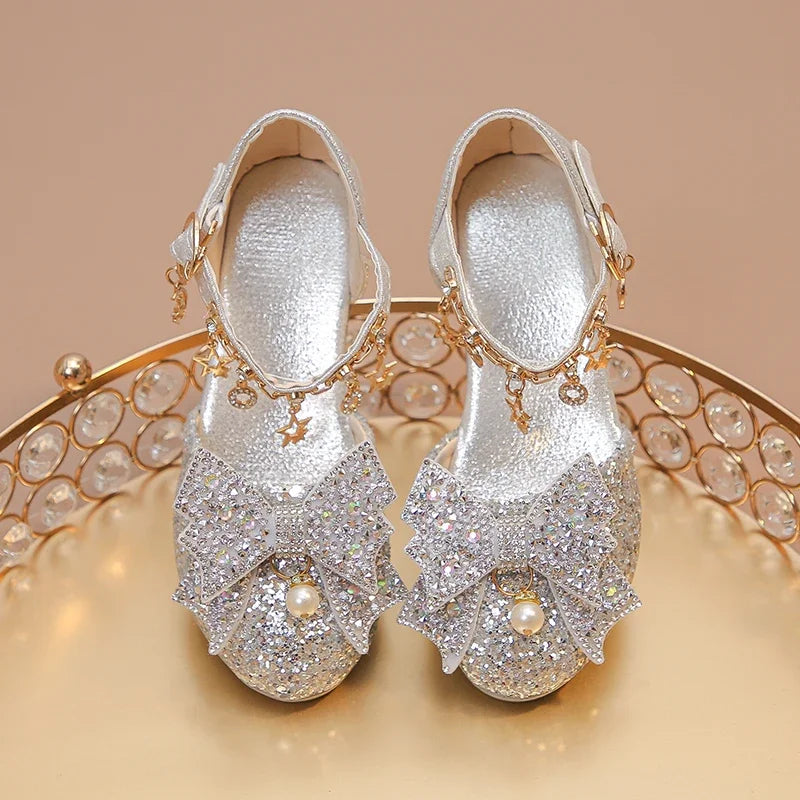 Sparkling Glitter Rhinestone BowKnot Kids Heels Provain Shop