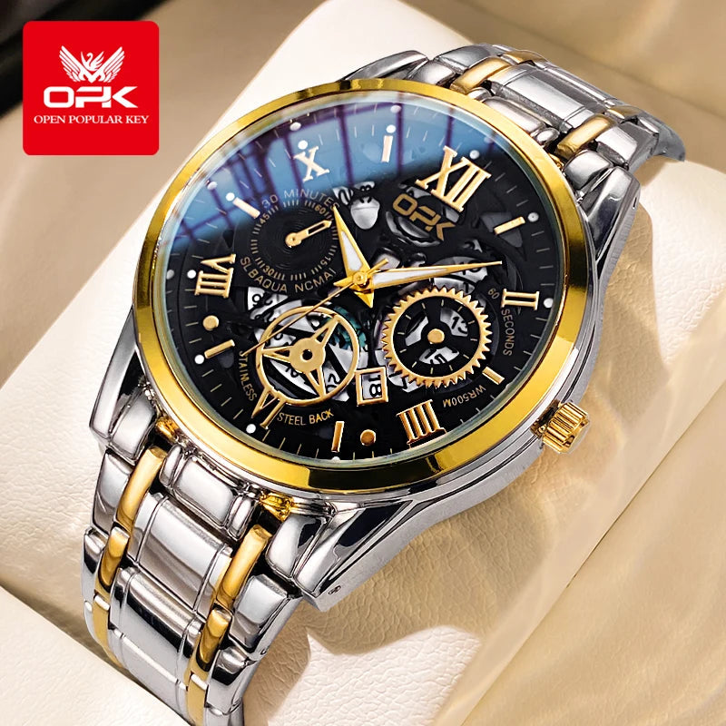 OPK8135 Mens Steel Watch Night Glow Waterproof Provain Shop