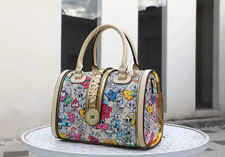 Classic Geometric Pillow Tote Spacious Microfiber Messenger Bag Provain Shop