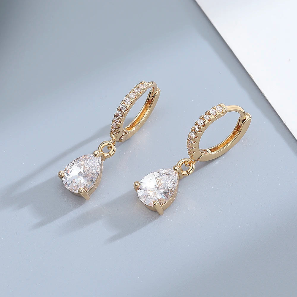 Elegant Emerald Ruby Zirconia Hoop Earrings for Her Provain Shop