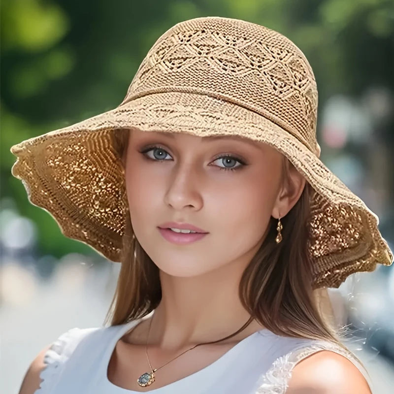 Chic Korean Summer Straw Sun Hat for Women Provain Shop