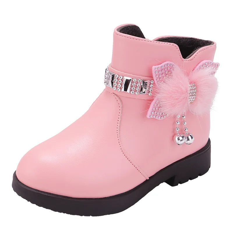 Sparkly Butterfly Knot Princess Boots for Girls Provain Shop