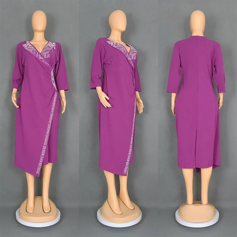 African Dashiki Summer Maxi Dress for Evening Parties Provain Shop
