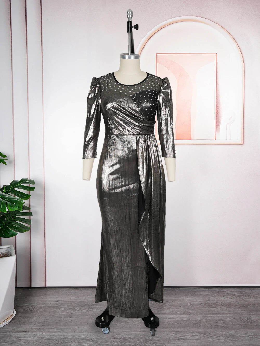 Elegant Plus Size African Diamond Dashiki Party Gowns Provain Shop