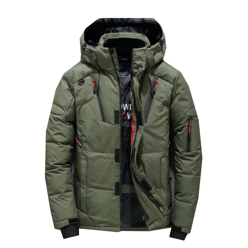 Mens Thick Down Parka  Warm Windproof Winter Jacket Provain Shop