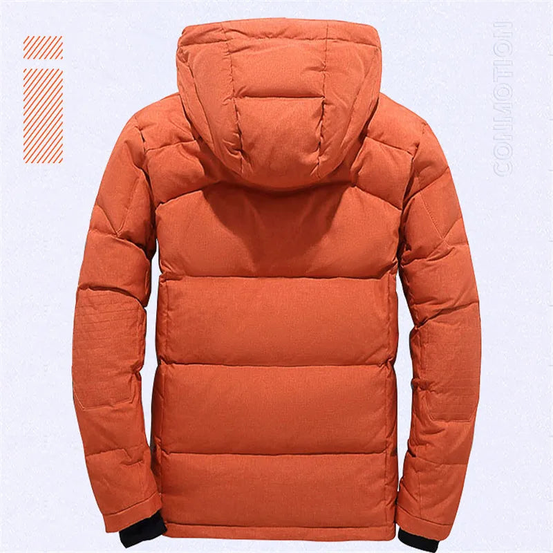 Mens White Duck Down Windproof Jacket  Warm  Stylish Provain Shop