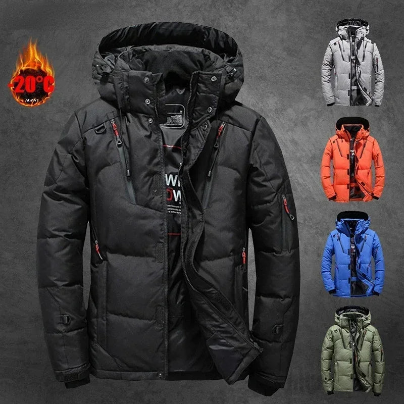 Mens Lightweight Snow Hooded Down Jacket Provain Shop
