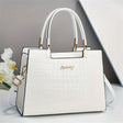 Elegant SolidColor Womens Handbag with Crocodile Pattern Provain Shop
