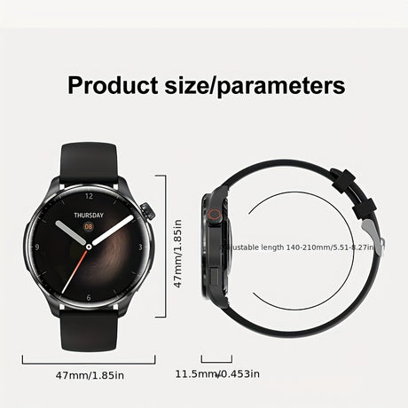 Mens 360 HD GPS Smartwatch with AI Voice  NFC Provain Shop
