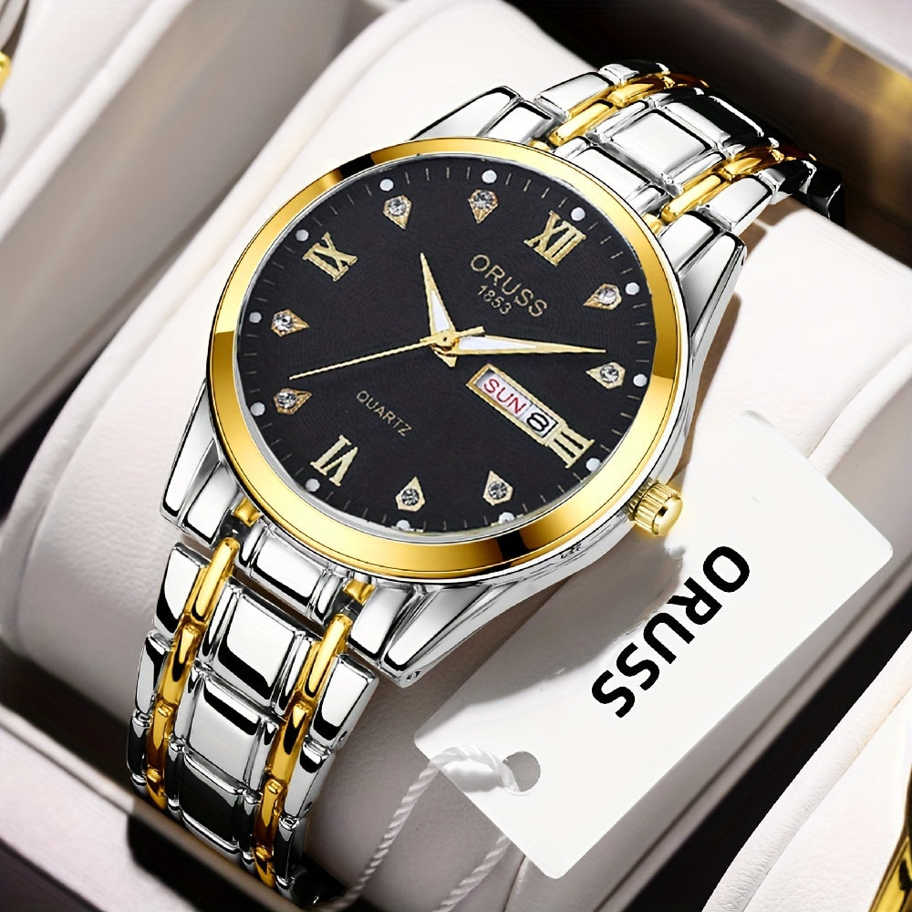 Mens Stylish Waterproof Quartz Watch  Luminous Precise Ideal Gift Provain Shop