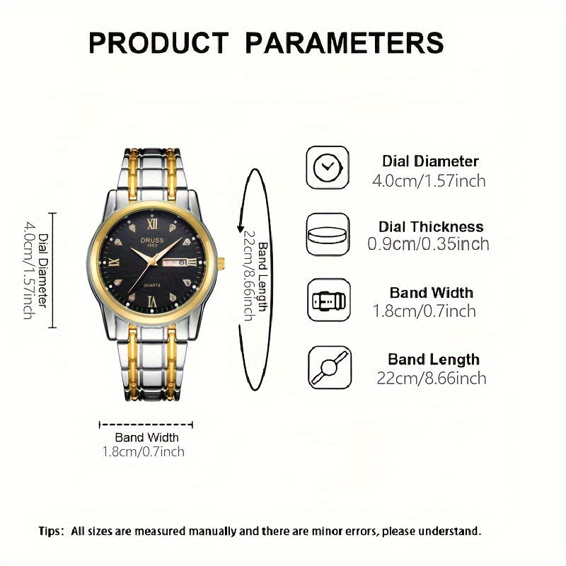 Mens Stylish Waterproof Quartz Watch  Luminous Precise Ideal Gift Provain Shop