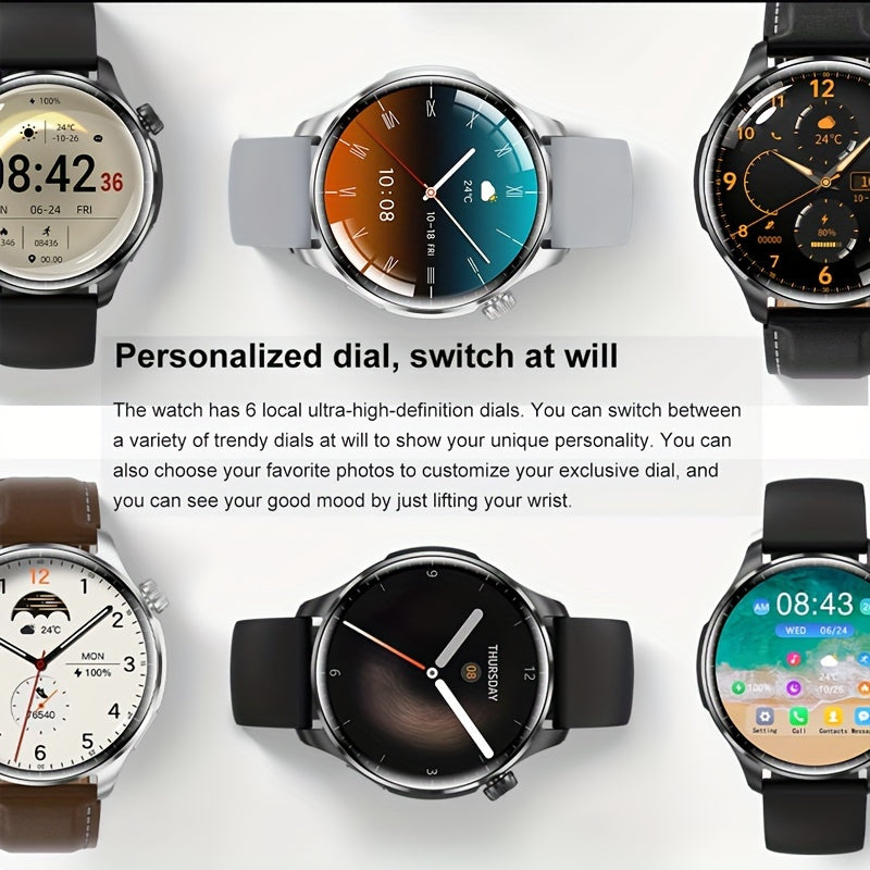 Mens 360 HD GPS Smartwatch with AI Voice  NFC Provain Shop