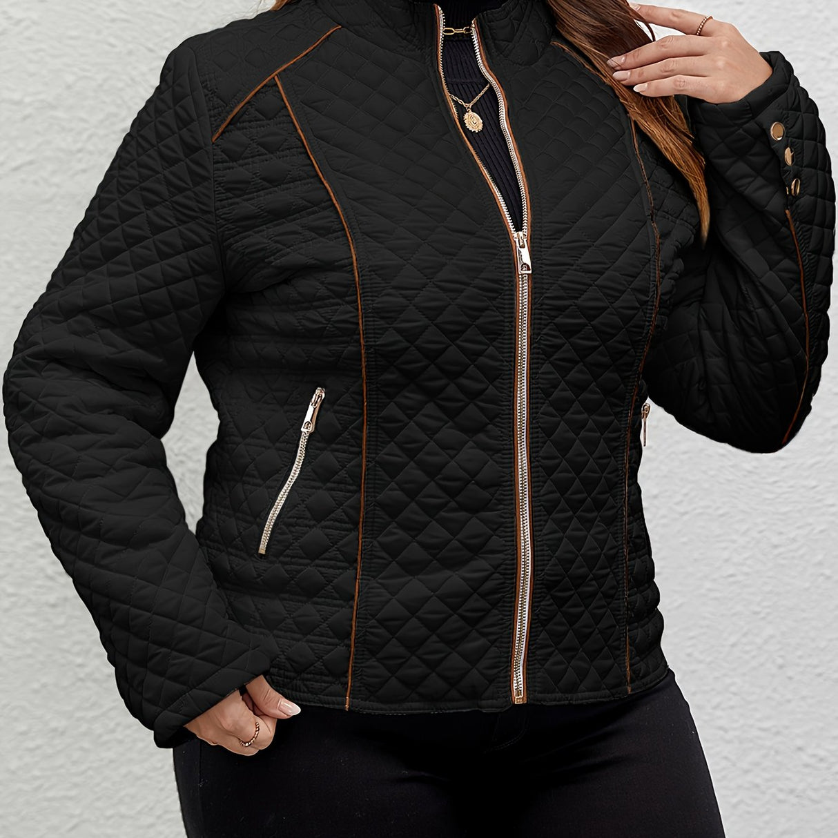 Womens Plus Size Quilted Puffer Jacket for Winter Provain Shop