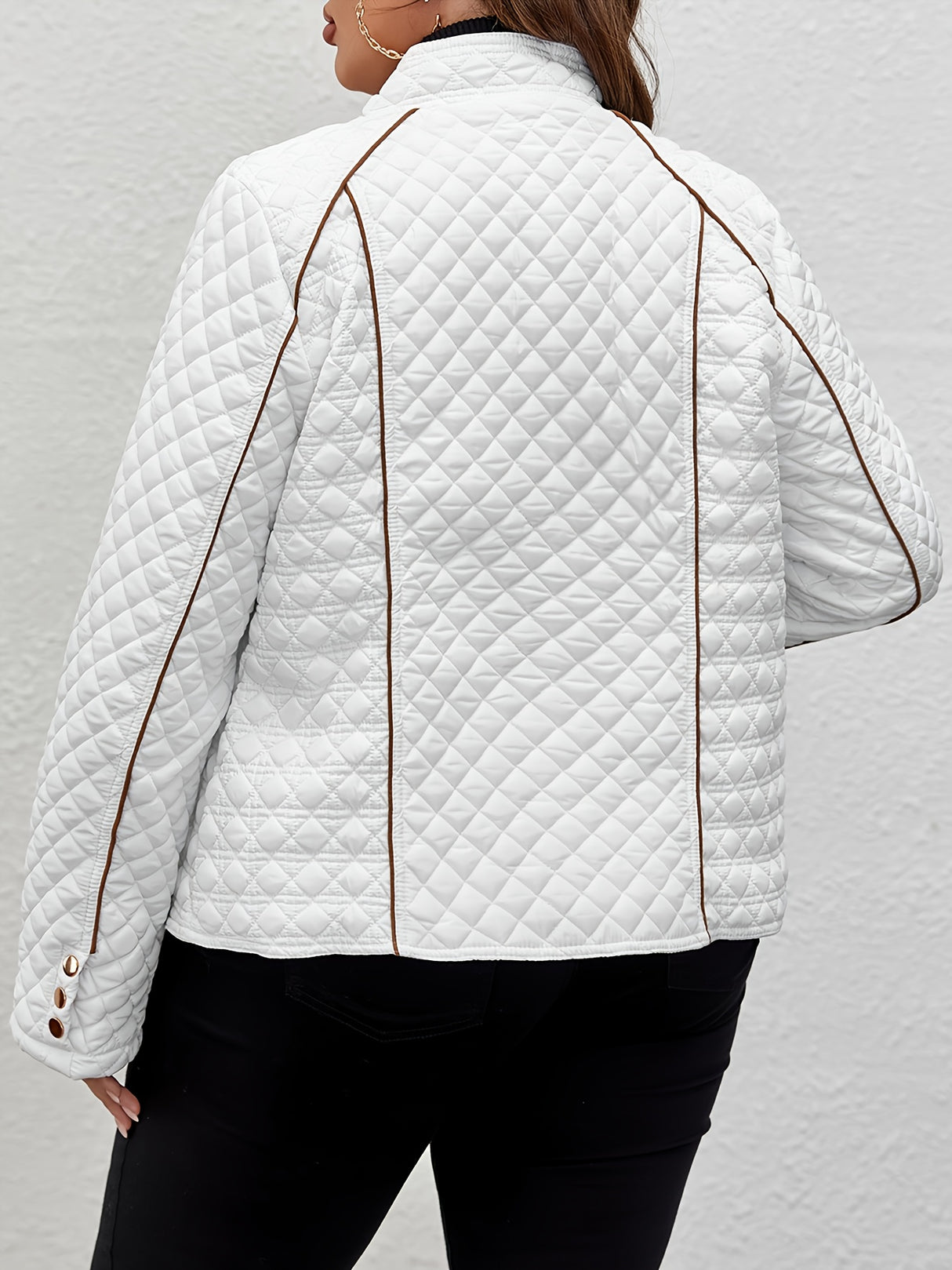 Womens Plus Size Quilted Puffer Jacket for Winter Provain Shop