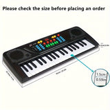 37-Key Electronic Piano Keyboard With Microphone - Portable Musical Instrument Great Christmas Or Birthday GiftBirthday And Christmas Gift Provain Shop