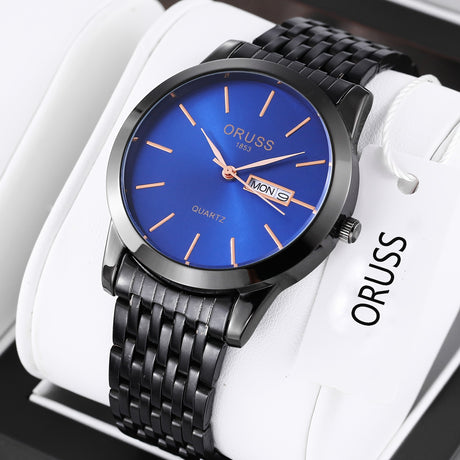Men's Business Minimalist Quartz Watch Waterproof Luminous Fashion Date Dial Analog Steel Band Wrist Watch Provain Shop