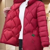 Womens Quilted Embroidered Coat  Winter Warmth Essential Provain Shop