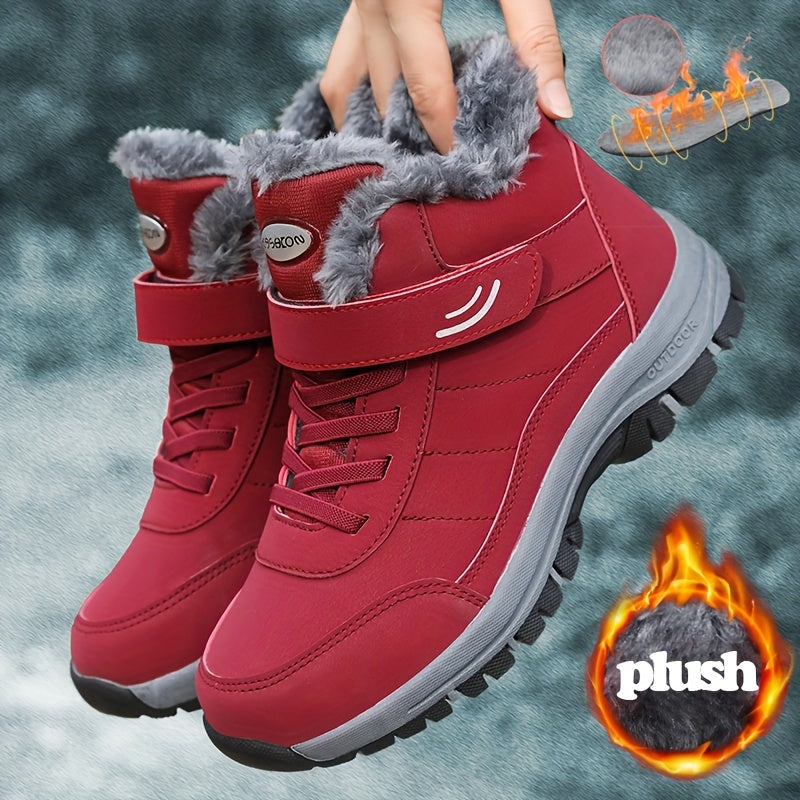 Womens VelvetLined Waterproof Winter Snow Boots Provain Shop