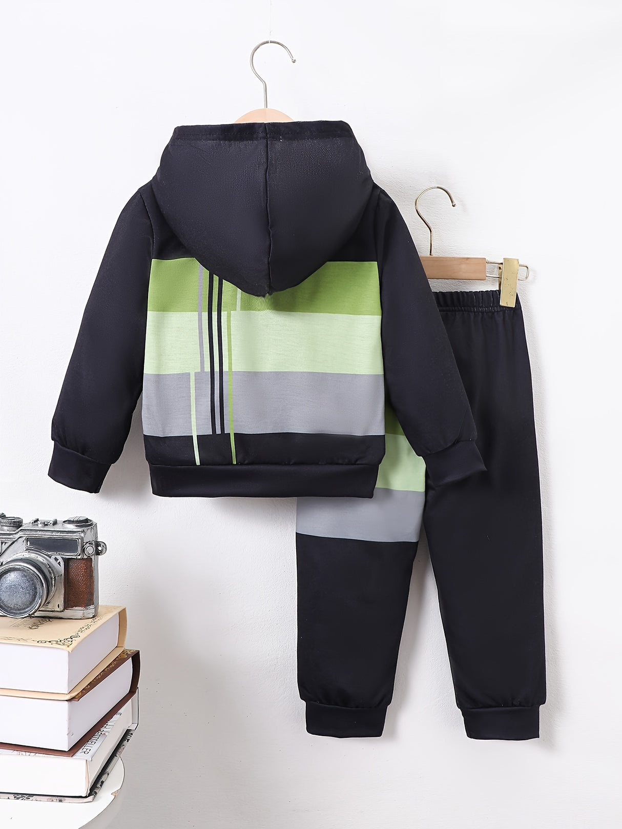 Comfy Fall Boys Colorblock Hoodie  Jogger Set Provain Shop