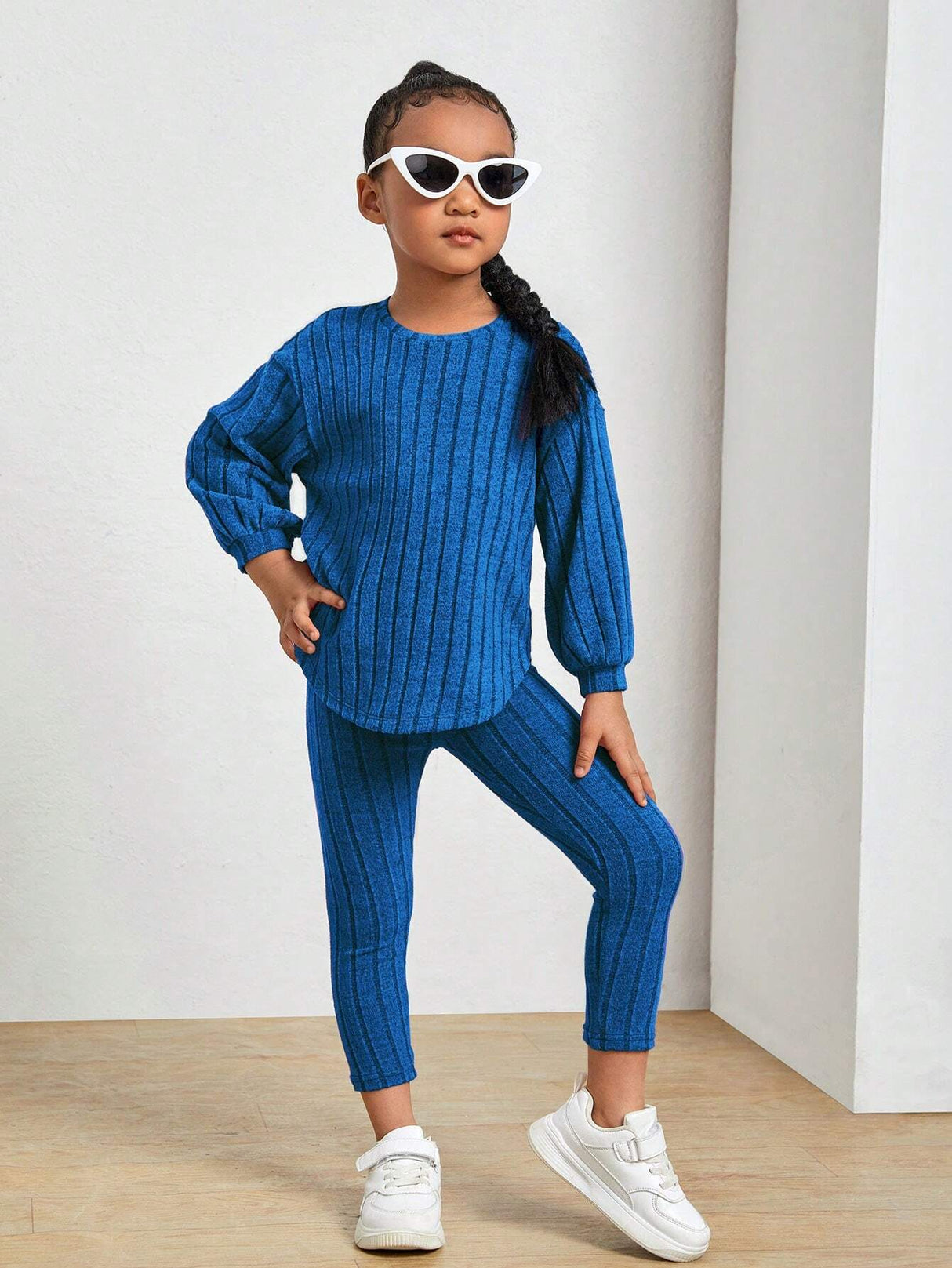 Kids Ribbed Knit Tee and Leggings Set Provain Shop