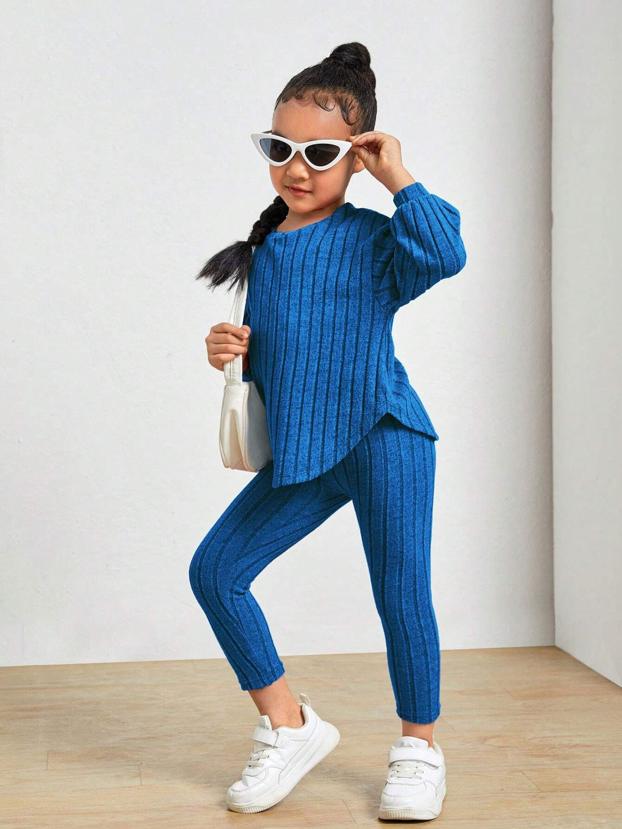 Kids Ribbed Knit Tee and Leggings Set Provain Shop