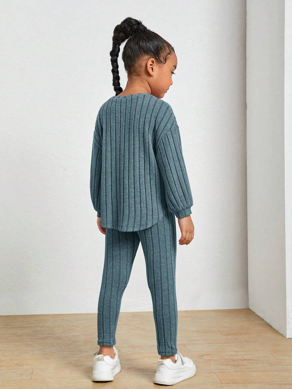 Kids Ribbed Knit Tee and Leggings Set Provain Shop