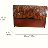 3pcs/1pc Crocodile Pattern Handbag Set, Women's Retro Tote Bag With Clutch Bag & Card Holder Provain Shop