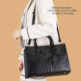 3pcs/1pc Crocodile Pattern Handbag Set, Women's Retro Tote Bag With Clutch Bag & Card Holder Provain Shop