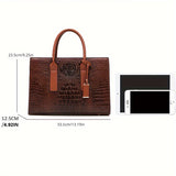 3pcs/1pc Crocodile Pattern Handbag Set, Women's Retro Tote Bag With Clutch Bag & Card Holder Provain Shop