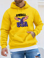 Provain Shop America USA Eagle Pattern Print Hooded Sweatshirt, Personalized Hoodies Fashion Casual Tops For Spring Autumn, Men's Clothing 