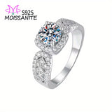 Provain Shop 1ct Moissanite Diamond Ring - Timeless Sparkle in Sterling Silver - Vintage Lace Design for Unisex Style - Perfect Wedding, Proposal or Party Jewelry - An Elegant Gift in Luxury Gift Box 