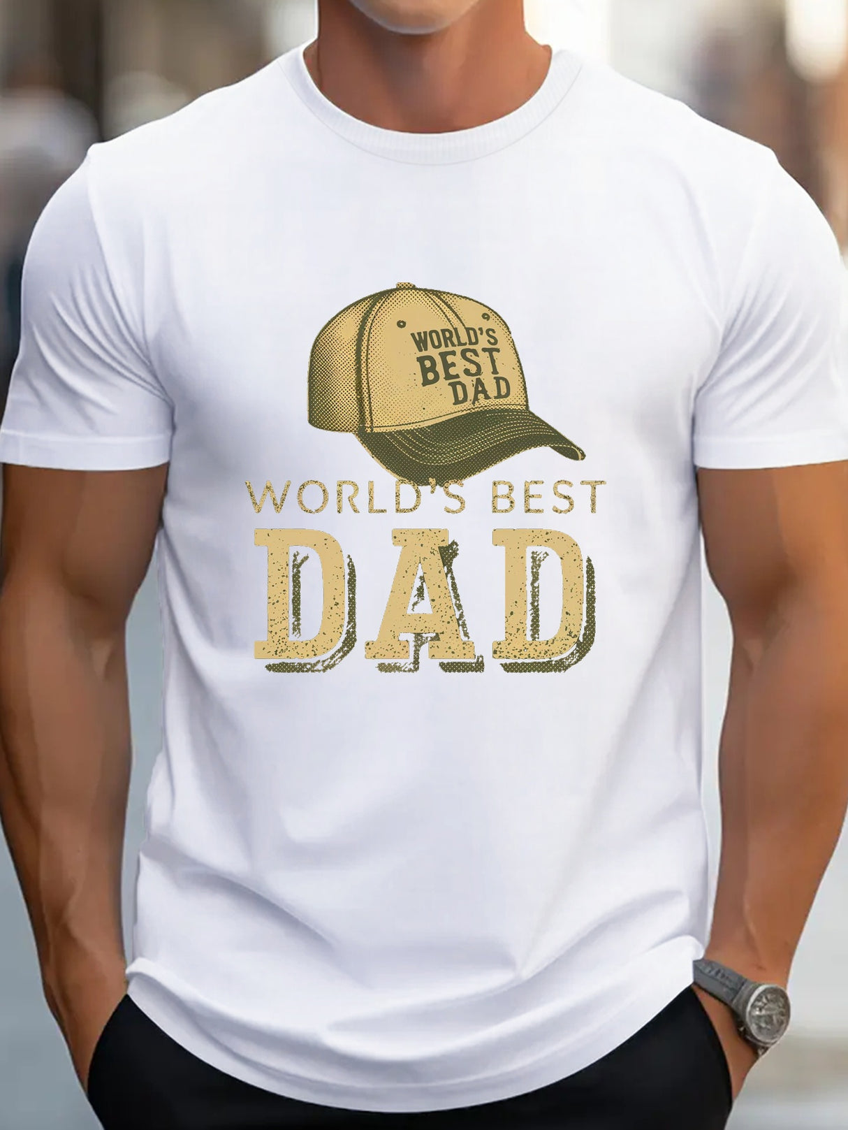 Provain Shop Vintage Father s Day G500 pure cotton men's T-shirt comfort fit 