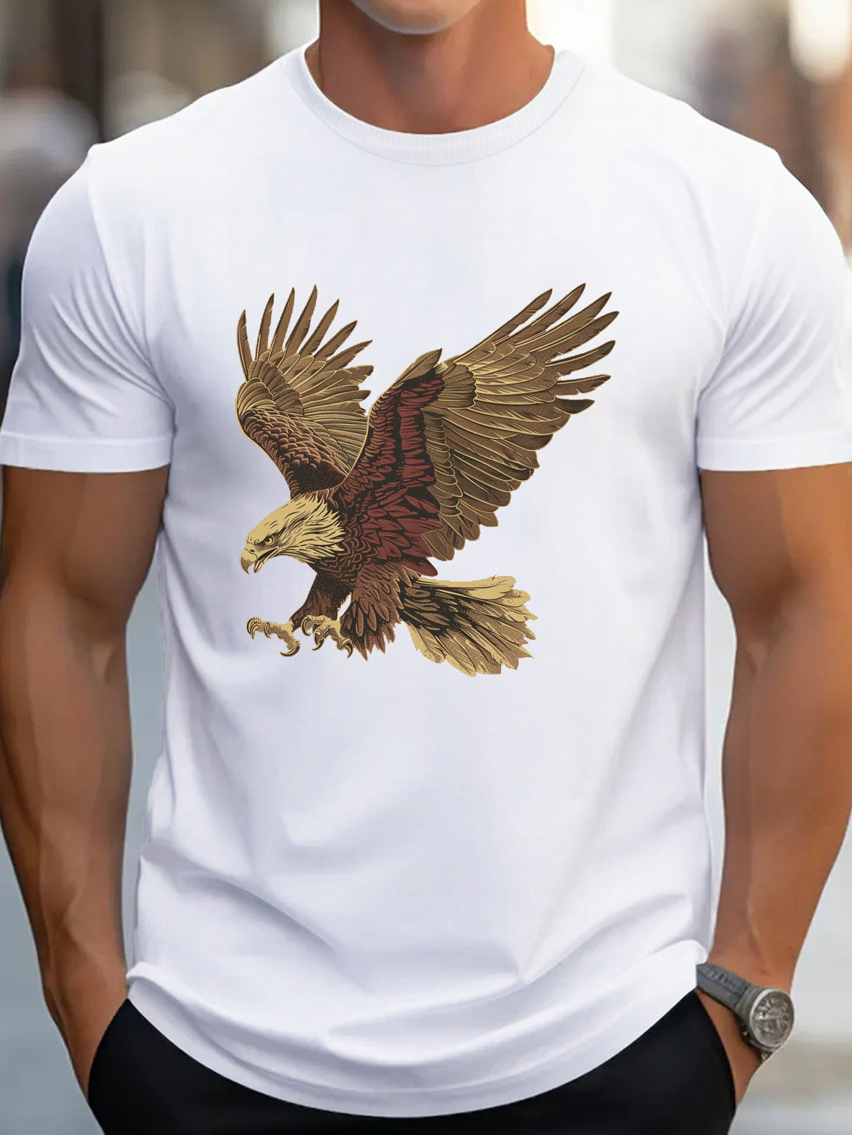 Provain Shop freedom Eagle G500 pure cotton men's T-shirt comfort fit 