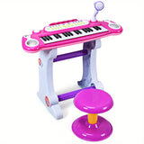 Pink LIFEZEAL 37Key Kids Keyboard with Stool  Mic Provain Shop